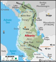 Albanië kaartje
